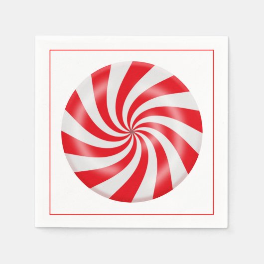Serviette En Papier Peppermenthe dure Candy Design Papier Napkin (Devant)