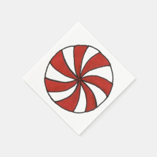 Serviette En Papier Peppermenthe Sucre de canne Monnaie de Noël Napkin