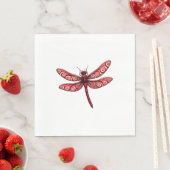 Serviette En Papier Peppermint dragonfly (En situation)