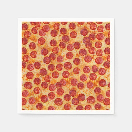Serviette En Papier Pepperoni Pizza (Devant)