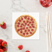 Serviette En Papier Pepperoni Pizza Thunder_Cove (En situation)