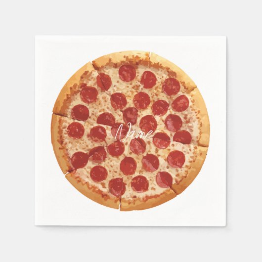 Serviette En Papier Pepperoni Pizza Thunder_Cove (Devant)