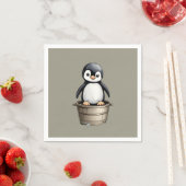 Serviette En Papier Peppy Penguin (En situation)