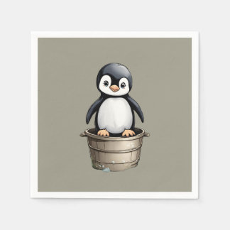 Serviette En Papier Peppy Penguin