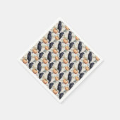 Serviette En Papier Perche et Citrouille (Coin)