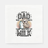 Serviette En Papier père et fils avec le lait paresseux design graphiq (Devant)