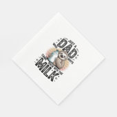 Serviette En Papier père et fils avec le lait paresseux design graphiq (Coin)