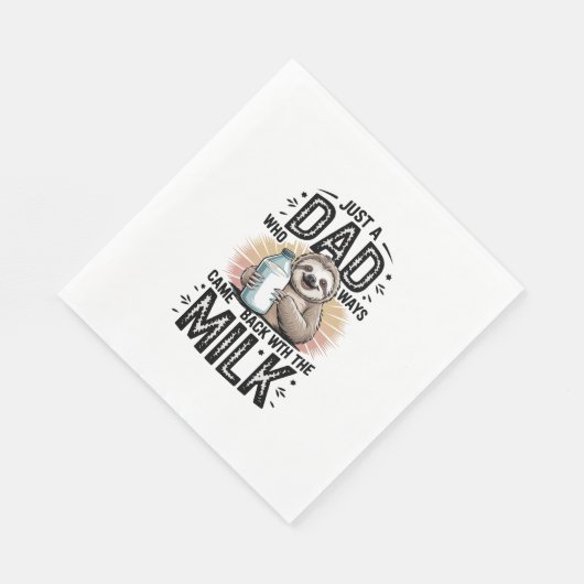 Serviette En Papier père et fils avec le lait paresseux design graphiq (Coin)