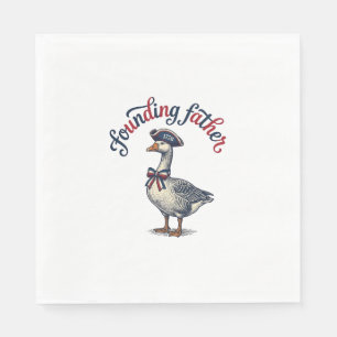 Serviette En Papier Père fondateur Goose Vintage Chemise patriotique D