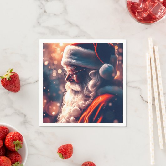 Serviette En Papier Père Noël (En situation)