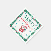 Serviette En Papier Père Noël (Coin)