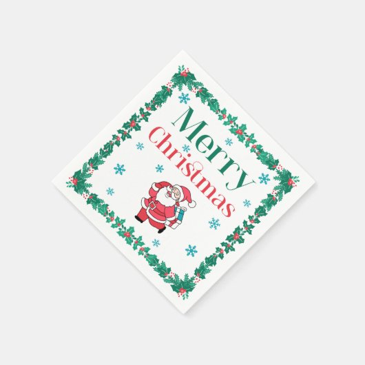 Serviette En Papier Père Noël (Coin)