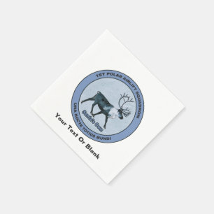 Serviette En Papier Père Noël 1er Polar Airlift Sqdn - Subduit