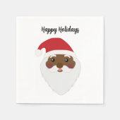 Serviette En Papier Père Noël afro-américaine (Devant)