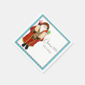 Serviette En Papier Père Noël Apporte Noël Liquor (Coin)