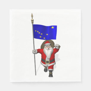 Serviette En Papier Père Noël Avec Drapeau De L'Alaska