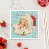 Serviette En Papier Père Noël avec menthe poivrée (En situation)