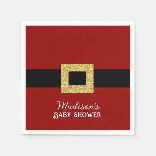 Serviette En Papier Père Noël Baby Christmas Baby shower (Devant)