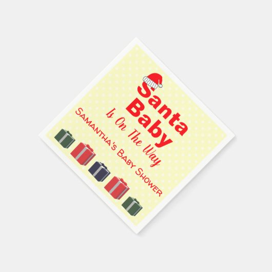 Serviette En Papier Père Noël Baby Christmas Baby shower (Coin)