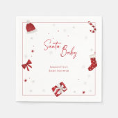 Serviette En Papier Père Noël Baby Christmas Baby shower (Devant)