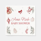 Serviette En Papier Père Noël Baby Christmas Baby shower (Devant)