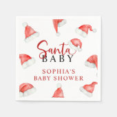 Serviette En Papier Père Noël Baby shower de Noël bébé serviettes (Devant)