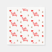 Serviette En Papier Père Noël Baby Winter Baby shower (Devant)