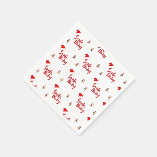 Serviette En Papier Père Noël Baby Winter Baby shower (Coin)