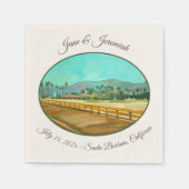 Serviette En Papier Père Noël Barbara, CA - Stearns Wharf (Devant)