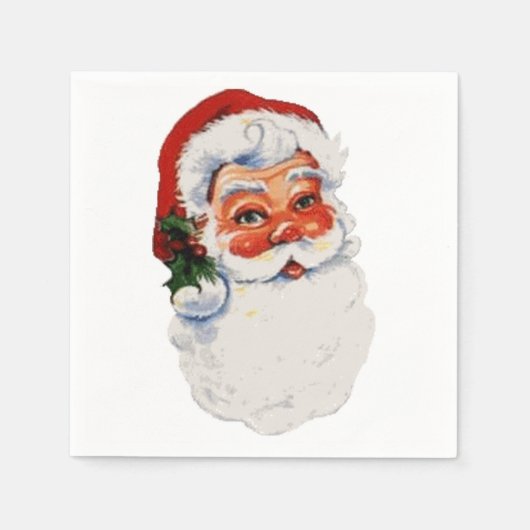 Serviette En Papier Père Noël bébé ! (Devant)