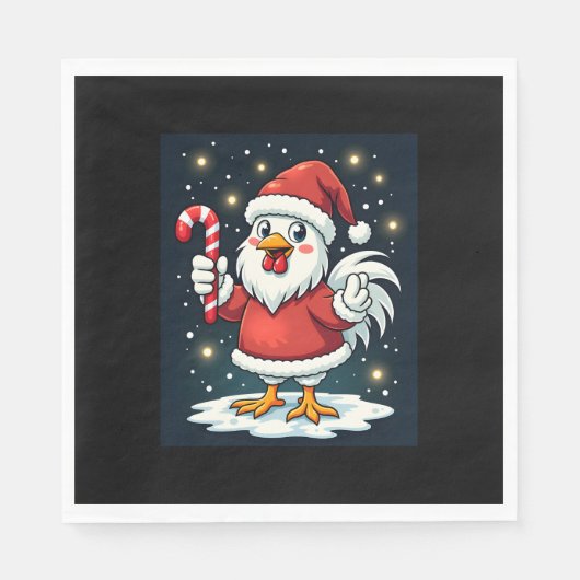 Serviette En Papier Père Noël Chicken Joy (Devant)