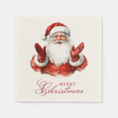 Serviette En Papier Père Noël classique Joyeux Noël (Devant)