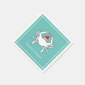 Serviette En Papier Père Noël Claws Nautique Holiday Napkin Seafoam (Coin)