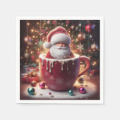 Serviette En Papier Père Noël Cosy Cup (Devant)