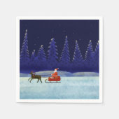 Serviette En Papier Père Noël dans la nuit de Noël (Devant)