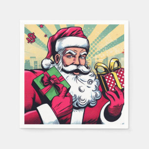 Serviette En Papier Père Noël de bande dessinée/Noël 