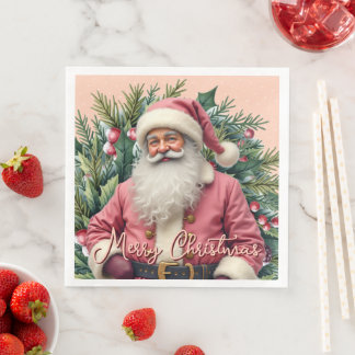 Serviette En Papier Père Noël élégant