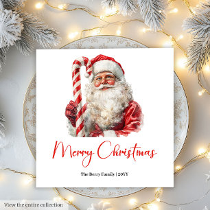 Serviette En Papier Père Noël élégant Minimaliste Noël chic cosy