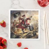 Serviette En Papier Père Noël Est Un Pirate (En situation)