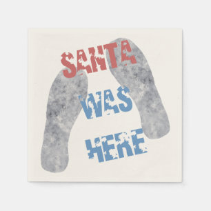 Serviette En Papier Père Noël était là