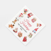Serviette En Papier Père Noël Gingpain Maison Noël Fête (Coin)