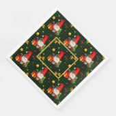 Serviette En Papier Père Noël Gnome (Coin)