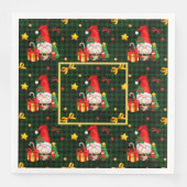 Serviette En Papier Père Noël Gnome (Devant)