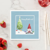 Serviette En Papier Père Noël Gnome (En situation)