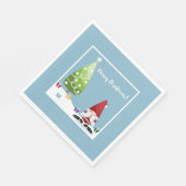 Serviette En Papier Père Noël Gnome (Coin)