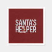 Serviette En Papier Père Noël Helper Christmas (Devant)