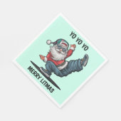 Serviette En Papier Père Noël Hip hop (Coin)