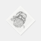 Serviette En Papier Père Noël imprimé personnalisé (Coin)