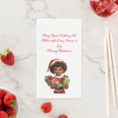 Serviette En Papier Père Noël, Joli petit assistant (En situation)