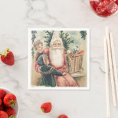 Serviette En Papier Père Noël Joyeux Noël (En situation)